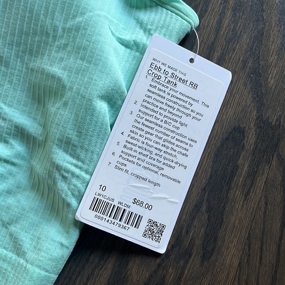 Lululemon Ebb to Street RB Crop Tank (10) FINAL SALE - Picture 2 of 3